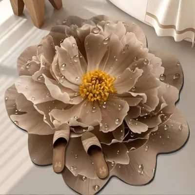 3D Pattern Non-Slip Absorbent Bathroom & Floor Mat
